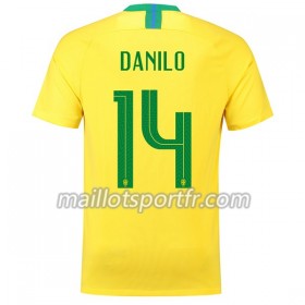 Maillot de Foot Brésil Danilo 14 Domicile Coupe du monde 2018